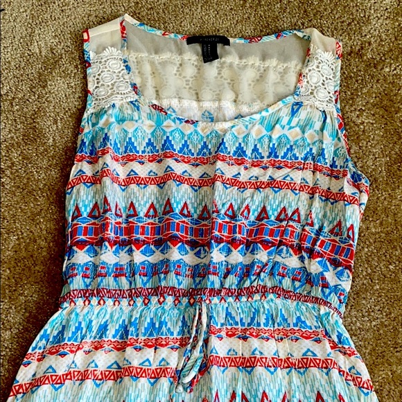 🍒2/$15🍒 Red, white, blue, & cream tribal print dress! - Picture 4 of 5